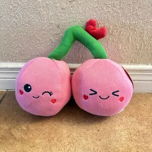 Smoochy Pals Cherry Plush Pink Foodie Stuffed Toy Linzy Toys NWT Cute Kawaii